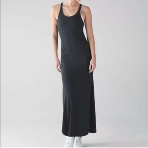 Lululemon refresh Jersey maxi dress in black (true black) size 6